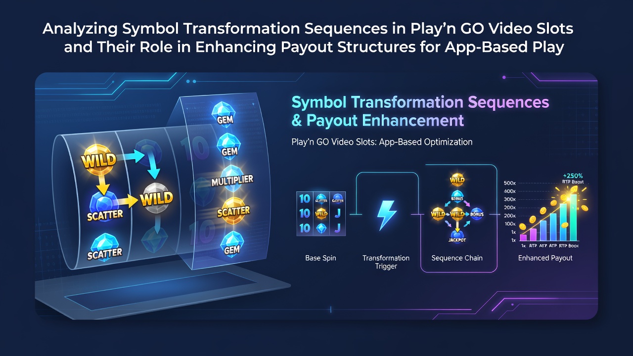 Detailed view of symbol transformation sequences activating across Play'n GO video slot reels during mobile gameplay sessions