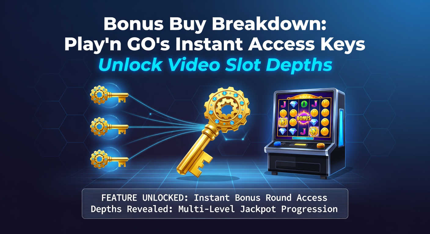Play'n GO video slot screen showing bonus buy option with glowing keys and multiplier previews