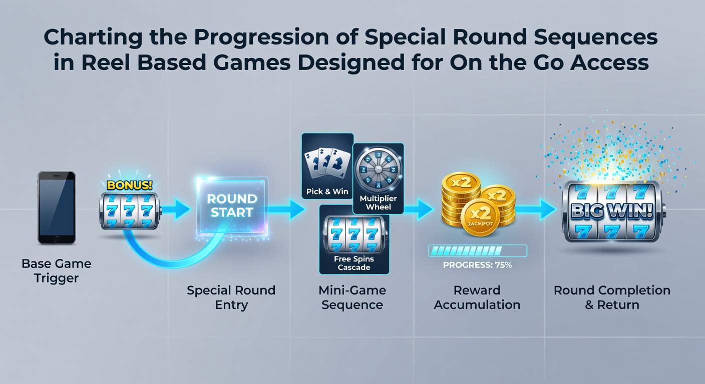 Mobile interface screenshot illustrating special round progression meters and sequence stages