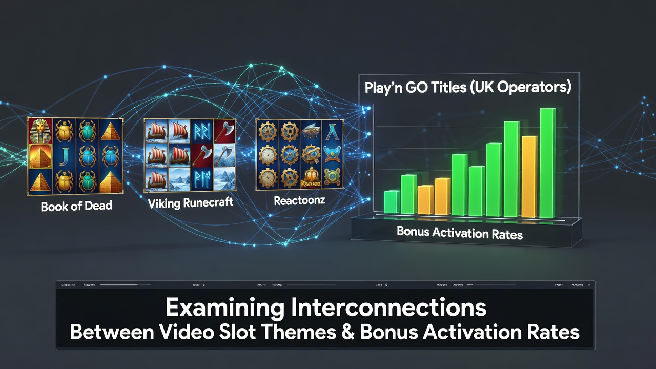 Visual breakdown of Play'n GO slot themes and how they connect to bonus trigger frequencies across UK operator sites