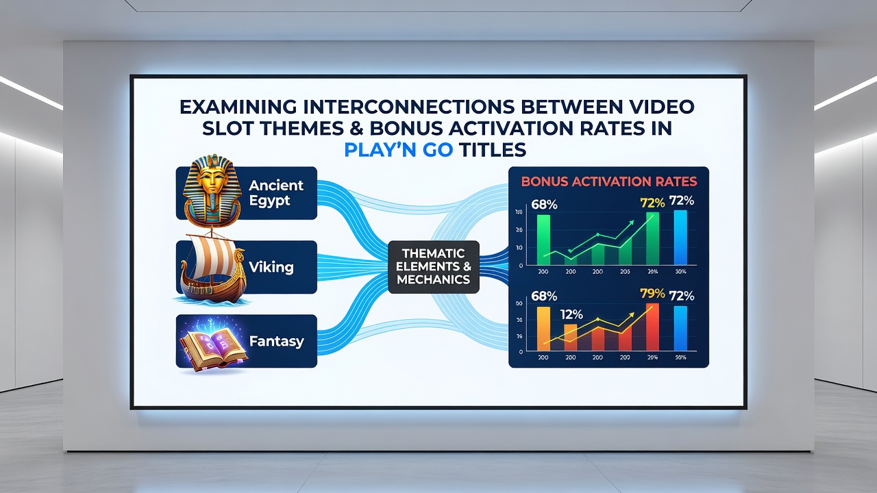 Chart illustrating bonus activation rates across different Play'n GO themes on UK casino platforms