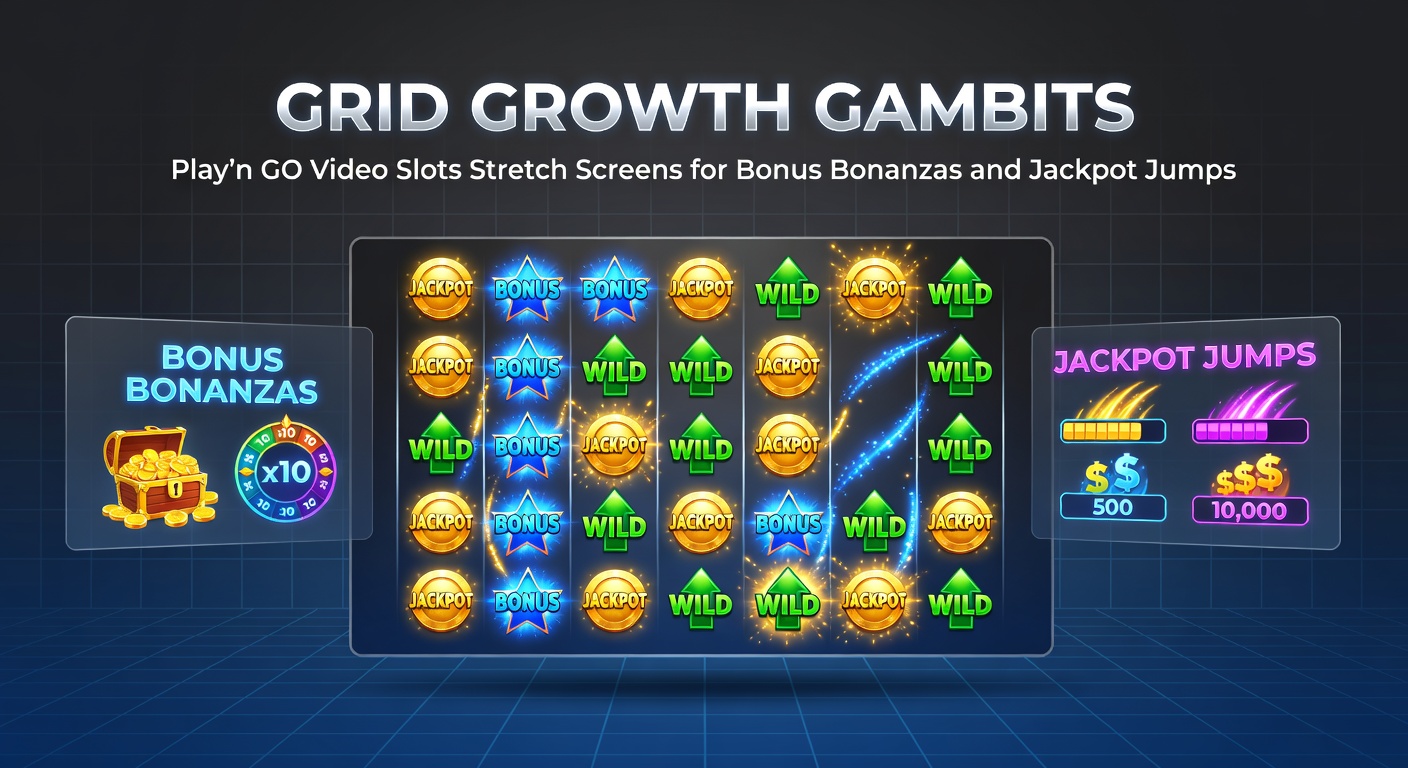Dynamic grid expansion in a Play'n GO video slot, showing reels stretching across the screen during a bonus round