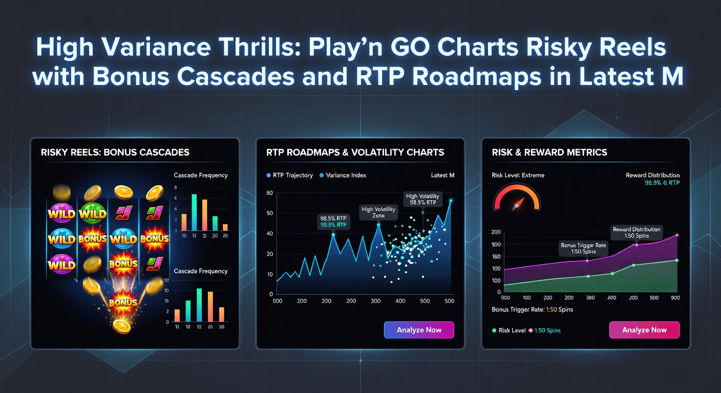 Detailed RTP roadmap infographic for Play'n GO's high-variance slot, illustrating base game versus bonus returns and configurable paths