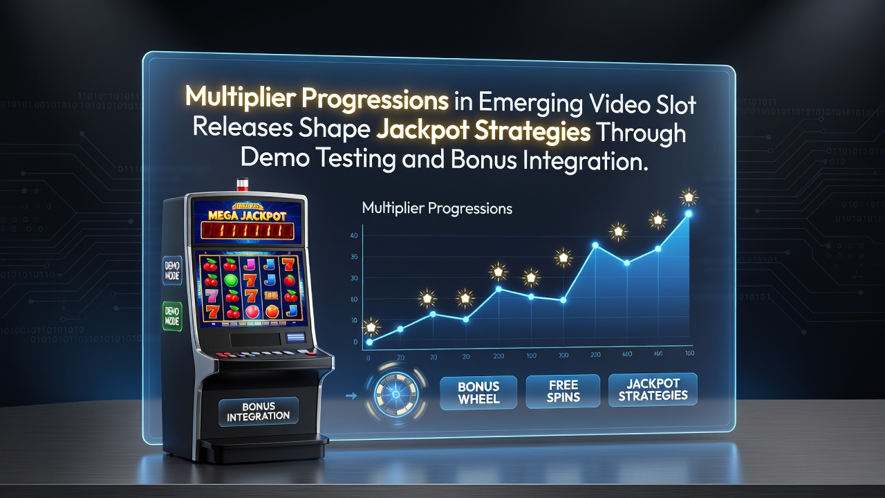 Visual representation of multiplier progressions in modern video slot interfaces showing escalating bonus values