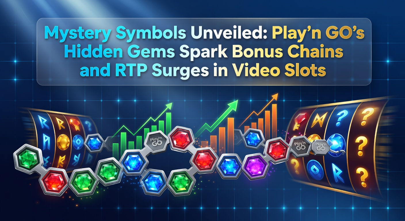 Vibrant Play'n GO slot screen showing mystery symbols transforming into high-value icons during a bonus round, with cascading wins building momentum