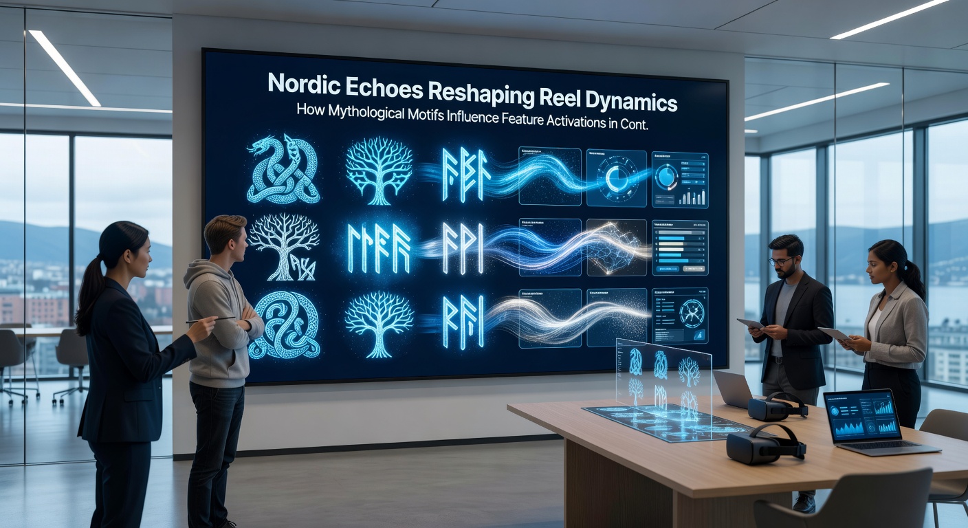 Detailed view of reel expansions and rune overlays in Nordic-themed slot interfaces during active bonus sequences