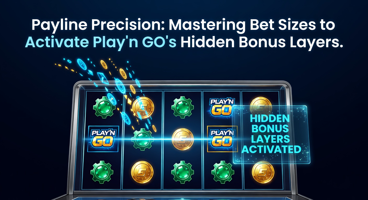 Play'n GO slot screen highlighting bet size selector with payline activations and bonus layer indicators