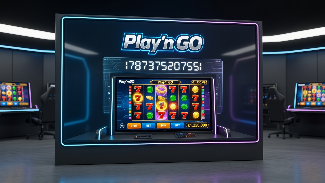 Mobile interface displaying Play'n GO slot with synchronized spins and bonus alignment features