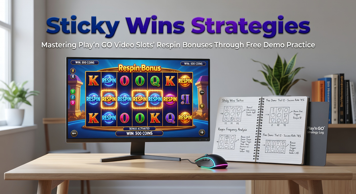 Play'n GO slot screen showing sticky win respins with locked symbols boosting payouts