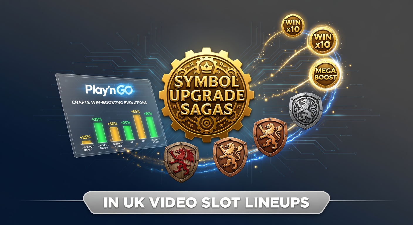 Play'n GO slot screen showing symbol upgrade feature activating during free spins, with low-value symbols transforming into high-value ones amid glowing animations